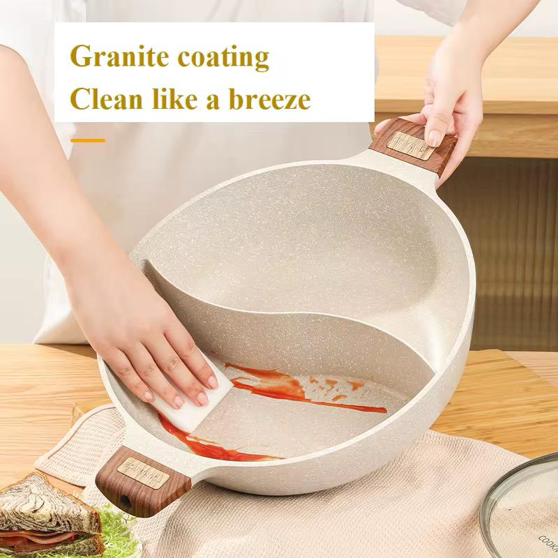 Marmite divisée en aluminium